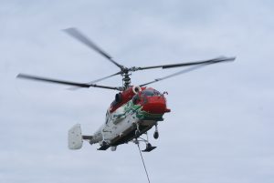 Ka-32 helicopter operetes with external sling